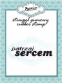 Stempel gumowy "patrzaj sercem"