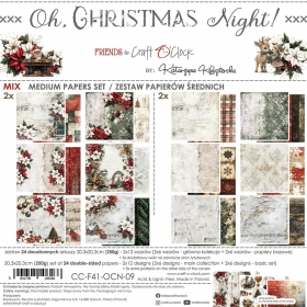 OH CHRISTMAS NIGHT - zestaw pap. MIX CC-F41-OCN-09