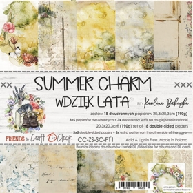 SUMMER CHARM- zestaw papierów 20,3x20,3cm