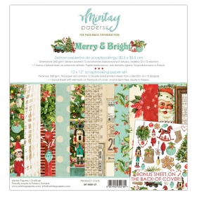 Mintay - MERRY & BRIGHT - zestaw papierów 30x30