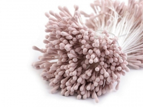 Pr�ciki p�askie do kwiat�w 6 cm matowe pudrowy 2