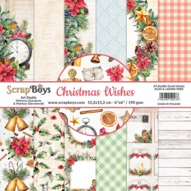 ScrapBoys- CHRISTMAS WISHES- zestaw papierów 15X15