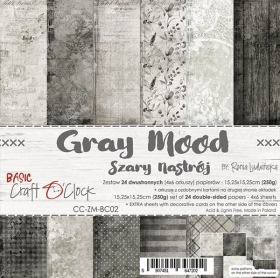 GRAY MOOD - zestaw papierw 15,25x15,25cm