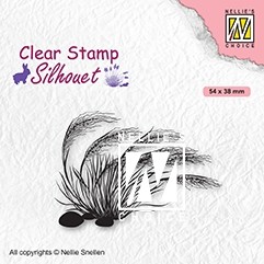 Stempel SIL084 Kwitnca trawa 3 WODA 5,4x3,8mm