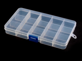 Pojemnik plastikowy pudeko 10x17x2,2cm organizer