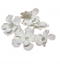 Kwiaty materiaowe wisteria biaa 5szt mix rozmiar
