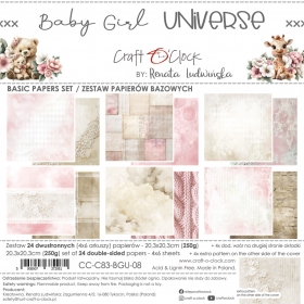 BABY GIRL UNIVERSE- 20x20cm BASIC CC-C83-BGU-08
