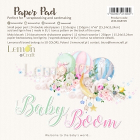 Lemoncraft - Blok papierw 15x15cm - BABY BOOM