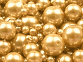 Szklane woskowane pery O4-12mm 50g ZOTY KLASYCZN