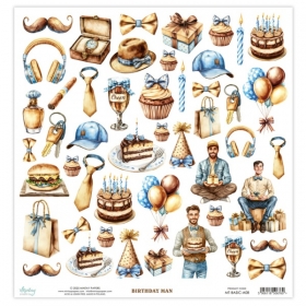 BIRTHDAY MAN- arkusz element�w 30x30 MT-BASIC-A08