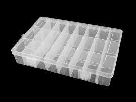 Pojemnik plastikowy organizer kasetka 13x19,5x3,6c