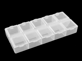 Pojemnik plastikowy organizer kasetka 6x13,2x2cm