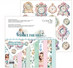 SWEETHEART - Bloczek papierów elementy 20x20cm