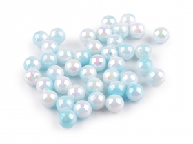 Koraliki plastikowe efekt memaid 10mm 10szt. niebi