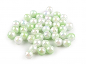 Koraliki plastikowe efekt memaid 10mm 10szt. ziele