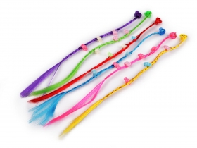 Dopinki warkoczyki / pasemka z koralikami mix 6szt
