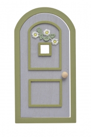 Dekoracyjne otwierane drzwi 7,5 x 14,5 cm szare 1s