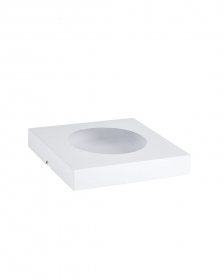 PUDEŁKO Z OKIENKIEM NISKIE KWADR - białe OKRĄGŁE