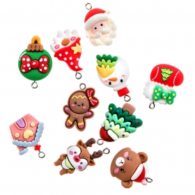 Zawieszki polimerowe 3D 10 szt. - christmas goodie