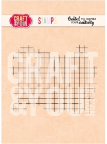 Stempel - T�o kartka w kratk�