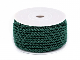 Sznurek skr�cany 3mm zielony ciemny 1m