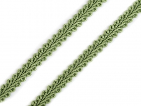 Sznurek taśma skręcana 8mm zielona 1m