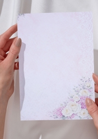 Różowe Hortensje tło 5 papier A4