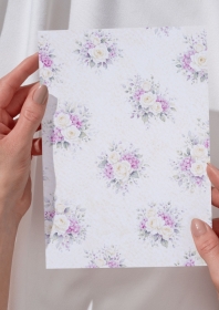 Różowe Hortensje tło 8 papier A4
