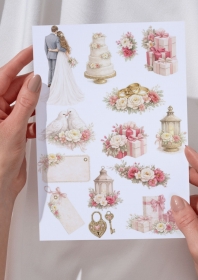 Malinowy �lub grafiki do wycinania papier A4