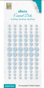 ENAMEL DOTS kropki pere�ki 84szt. BABY BLUE NIEBIE
