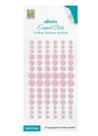 ENAMEL DOTS kropki pere�ki 84szt. BABY PINK Rӯ