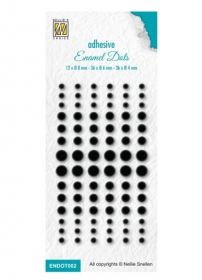 ENAMEL DOTS kropki pere�ki 84szt. CZARNE