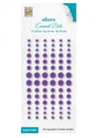 ENAMEL DOTS kropki pere�ki 84szt. PURPLE FIOLET