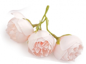 Kwiat materiałowy jaskier peonie 3,5 3szt. RÓŻOWE