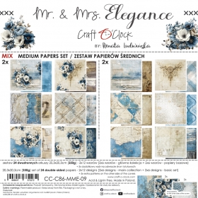 MR. & MRS. ELEGANCE - zestaw papier�w 20x20 MIX