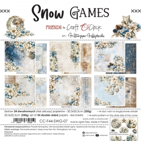 SNOW GAMES- 20x20 zestaw papierów