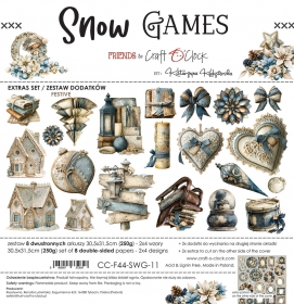 SNOW GAMES- 30x30 zestaw dodatków FESTIVE