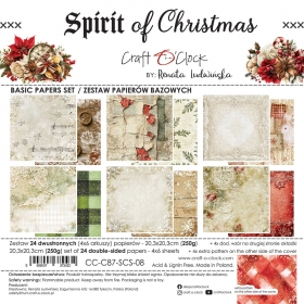 SPIRIT OF CHRISTMAS 20x20 zestaw papierów BASIC