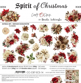 SPIRIT OF CHRISTMAS 30x30 zestaw dodatków FLOWERS