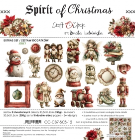 SPIRIT OF CHRISTMAS 30x30 zestaw dodatków JOLLY