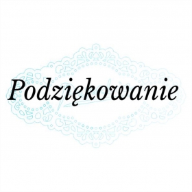 Stempel gumowy "Podziękowanie"