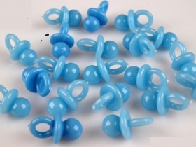 Zawieszka plastikowa smoczek 20mm niebieski