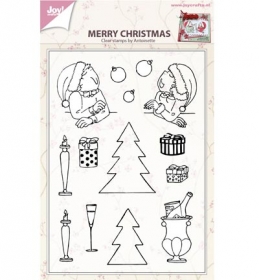 Stempel Joy 6410/0433 CHOINKA ZIMA SZAMPAN PREZENT