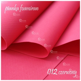 Pianka Foamiran 0,06 mm 35x30 cm CZERWONY
