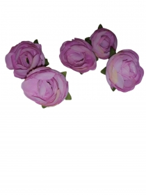 Kwiaty Peoni pene 4cm 5szt. fioletowe