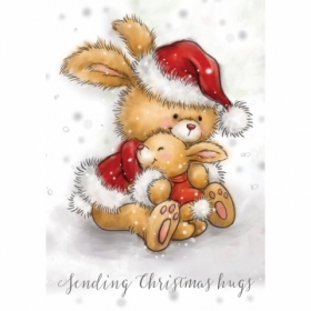 Stempel WRS Bunny Hugs królik i prezenty