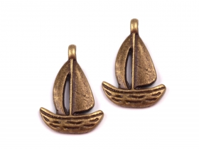 Zawieszka metalowa ŁÓD¬ 12x19 mm