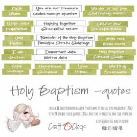 HOLY BAPTISM- napisy- DIE CUTS