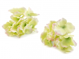 Kwiaty materiaowe hortensji to- zielony 9szt.