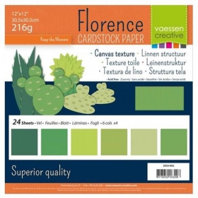 Papier 30x30cm Florence 216g 24ark. green